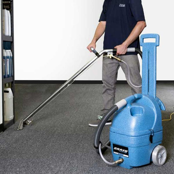 EDIC Bravo Carpet Spotter and Upholstery Cleaner action view cleaning carpet.