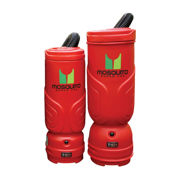 Mosquito Super Vac Backpack Vacuum 6 Quart front view red body with logo.