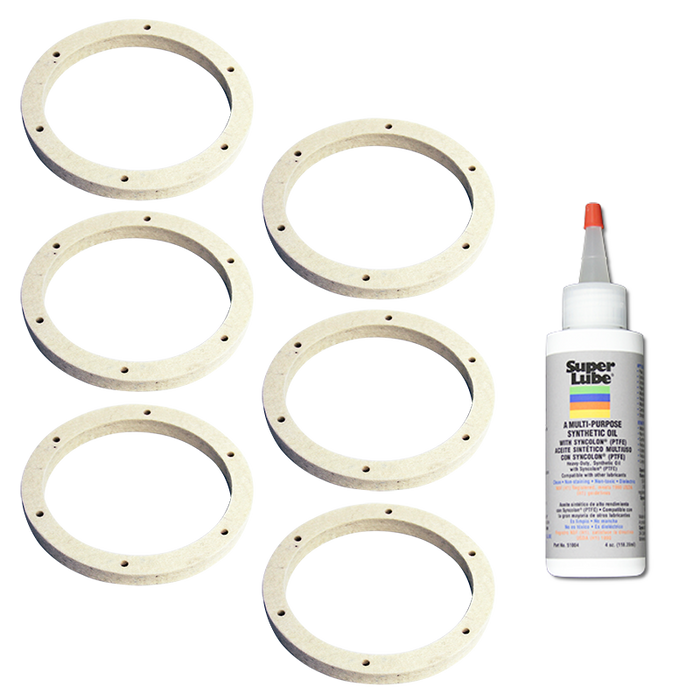 Mytee PAK6-G014 1/2″ Felt Seals for T-Rex Machines (Pack of 6)