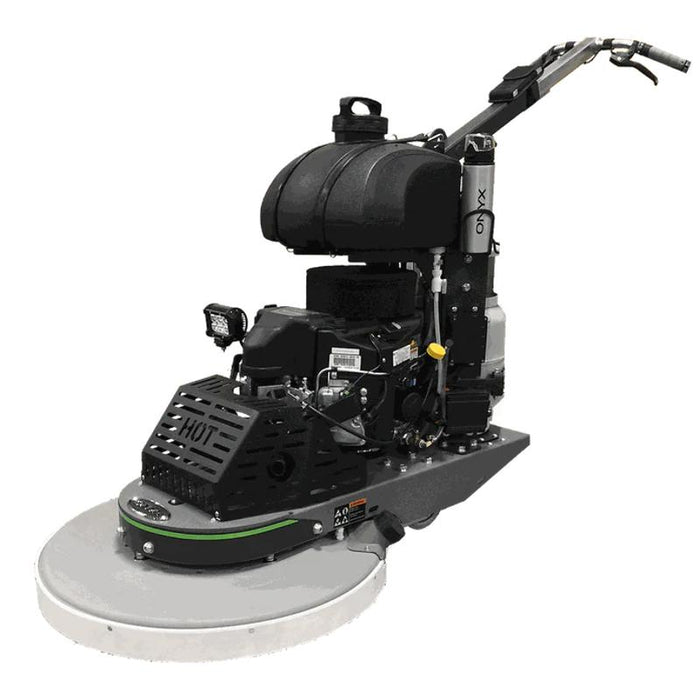 Onyx 27 Inch Concrete Polishing Machine 708cc Engine angled view hot logo.