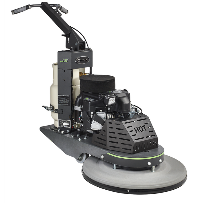 Onyx 27 JX Plus Burnisher w 603cc Engine JX7P 600 angled view hot label.
