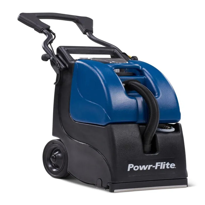 Powr-Flite Carpet Extractor full side view of extractor with logo.