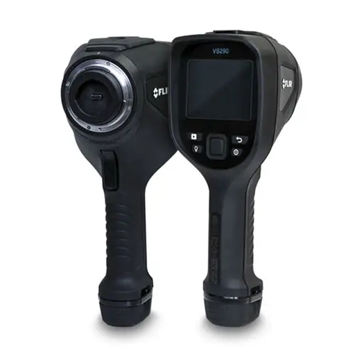 Teledyne Flir Vs290 00 videoscope angled back and front view black handheld unit.