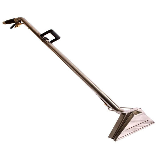 Tornado 12 Drag Wand stainless steel angle view black handle brass valve.