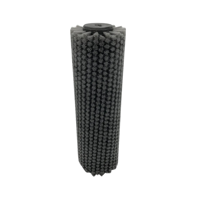 Tornado 13 Inch Soft Cylindrical Brush for BR 13 grey brush standing upright white background.