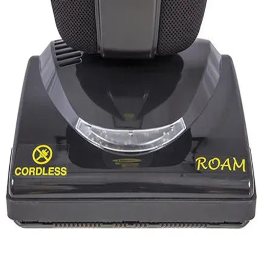 Tornado CK LW 13 1 lightweight roam battery upright vacuum base closeup black floor head yellow text.
