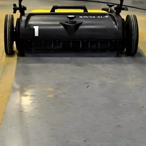 Tornado SWM 319 bottom view black brushes wheels.