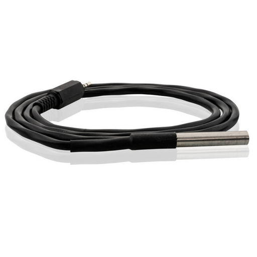 Tramex Contact Temperature Probe for TREMS-WME/MC - CTP-WME. A detailed image of the temperature probe, showcasing its design and attachment features for compatibility with the DL-RHTA and DL-RHTX meters. The probe is shown against a neutral background, emphasizing its structure and functionality.