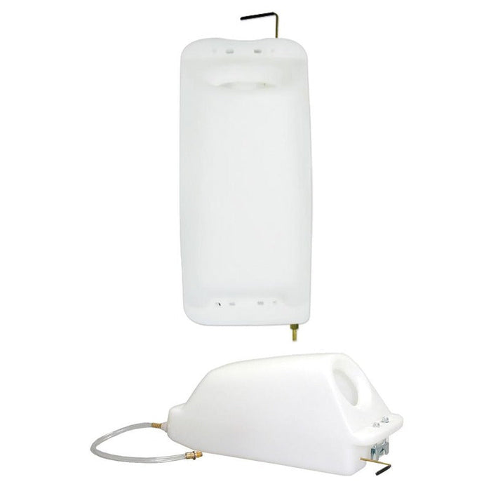 sandia 40 1000 4 gallon solution tank with super drain valve standard white.