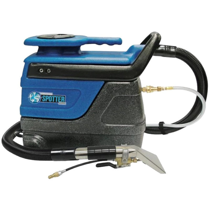 sandia 50 1006 3 gallon spot extractor kit with 15 ft hoses and stainless steel upholstery tool.
