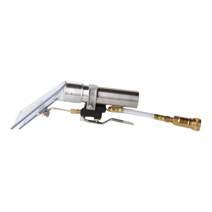 side view of edic 1037ac clear plastic upholstery cleaning tool for easy handling.