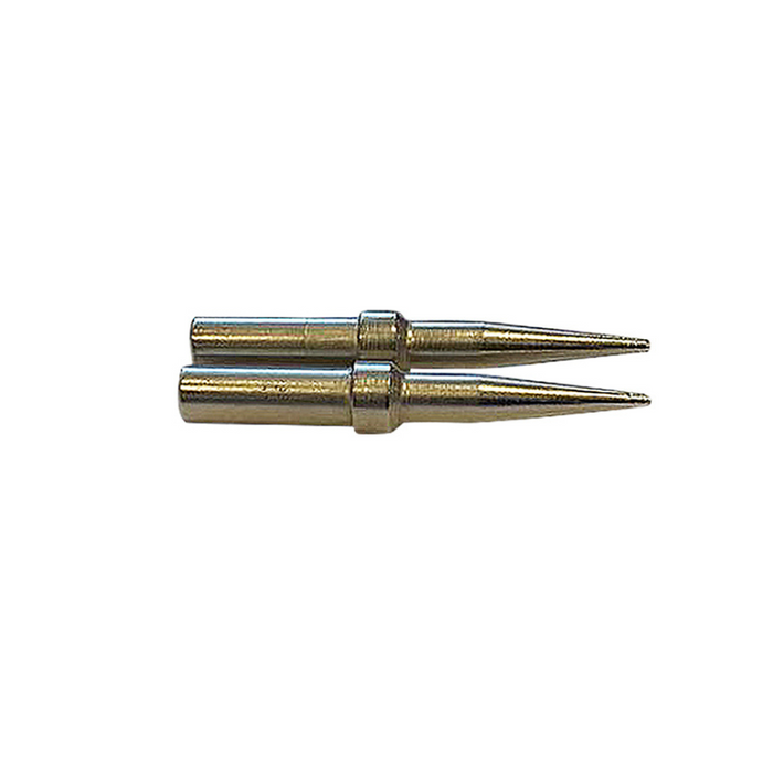 Tramex Spare Pins for PTM-Professional Pin Meter - TP20 Image showing a close-up view of Tramex spare pins designed for use with the PTM-Professional pin meter, showcasing the pins' metallic finish and precise tips for effective moisture measurement.
