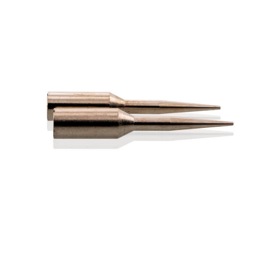 Tramex Tapered Non-insulated Spare 5/8" Pins for Pin Probe HH14TP30B - TP30 A close-up image of the tapered non-insulated pins designed for use with Tramex pin probes, showcasing their metallic finish and sharp tapering for efficient moisture measurement.