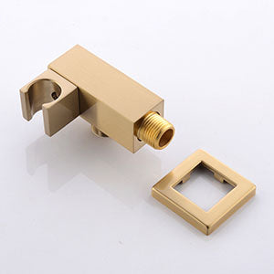 Amelia Gold Brushed Shower Set w/ 10" Square Rain Shower and Handheld (image 6)