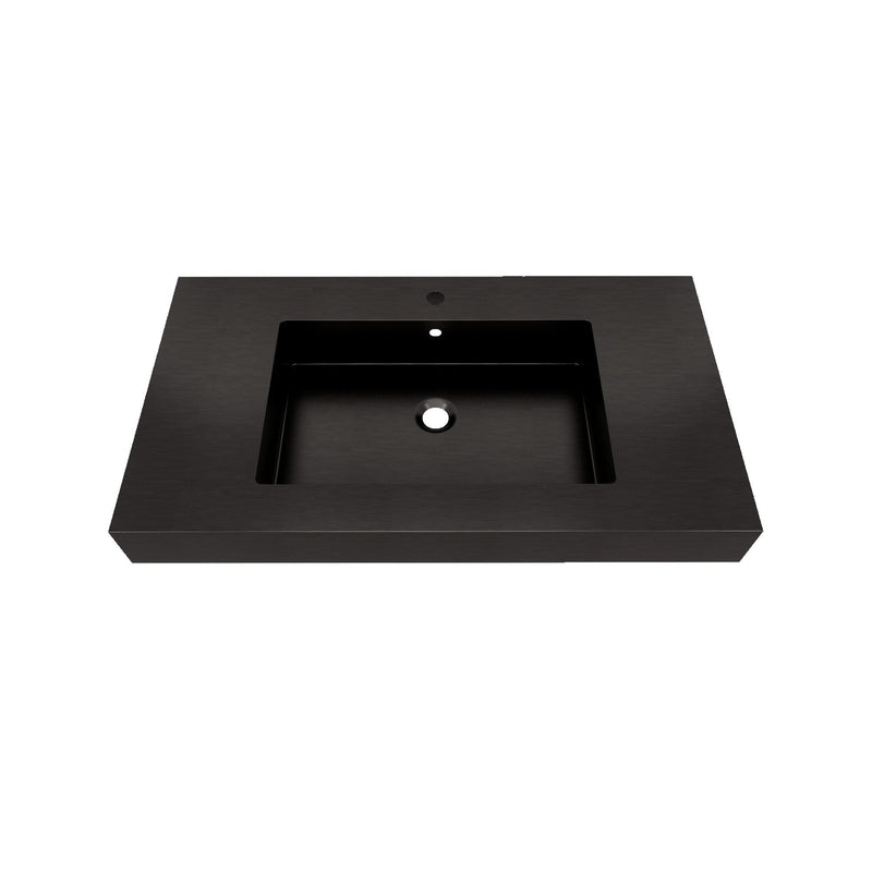 Max 36" Black Stainless Steel Sink - Bathroom Vanity Sink | Better Vanity Premium Bathroom Vanity & Storage USA