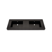 Max 60" Black Stainless Steel Double Sink - Bathroom Vanity Sink | Better Vanity Premium Bathroom Vanity & Storage USA
