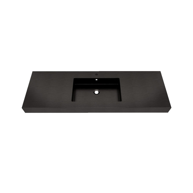 Max 60" Black Stainless Steel Sink - Bathroom Vanity Sink | Better Vanity Premium Bathroom Vanity & Storage USA