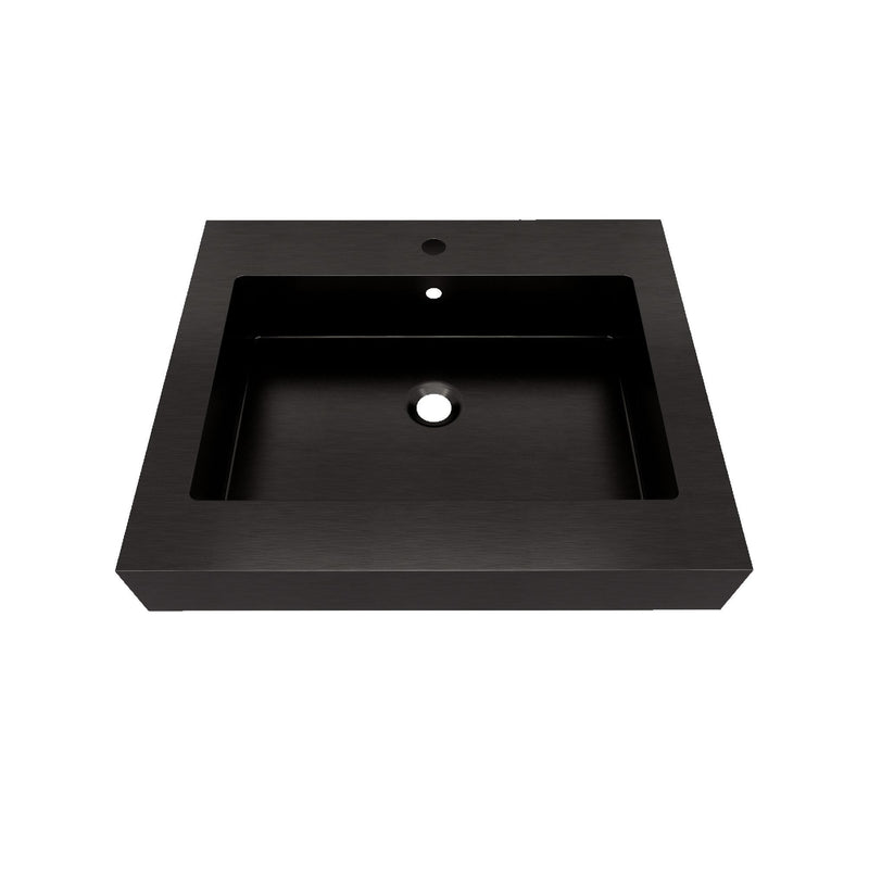 Max 24" Black Stainless Steel Sink - Bathroom Vanity Sink | Better Vanity Premium Bathroom Vanity & Storage USA