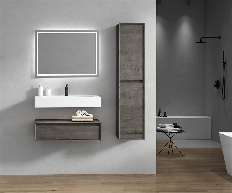 Alysa 24"-84" Floating Vanity with Reinforced Acrylic Sink