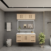 Victoria 48" Solid Wood Floating Bathroom Vanity in Yellow Oak | Better Vanity Solid Wood Floating Vanities