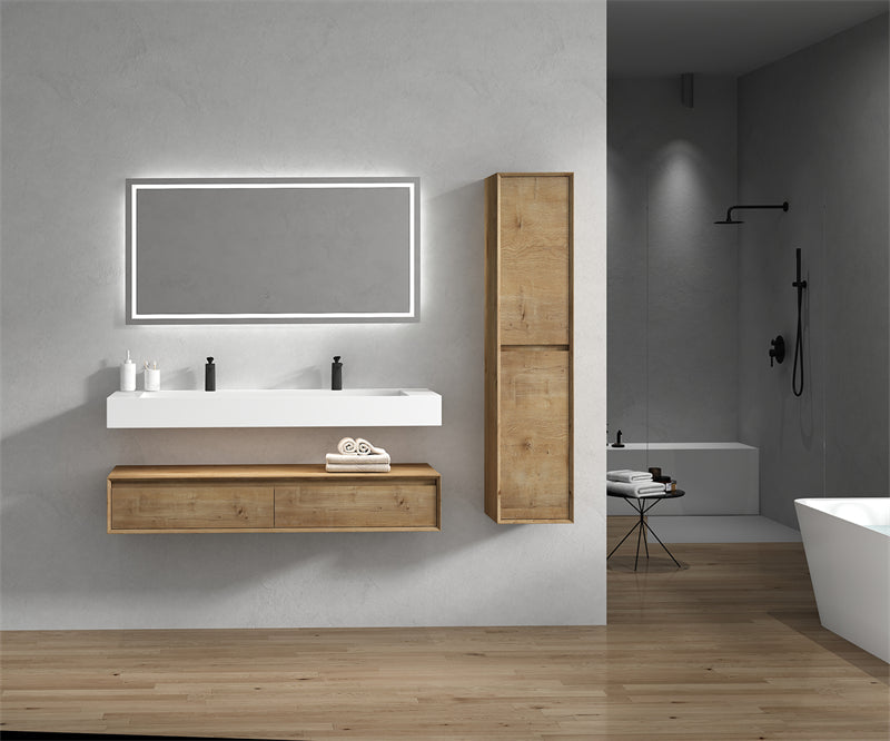 Alysa 24"-84" Floating Vanity with Reinforced Acrylic Sink