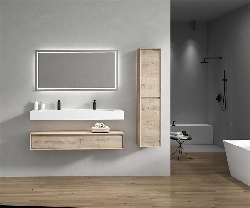 Alysa 24"-84" Floating Vanity with Reinforced Acrylic Sink