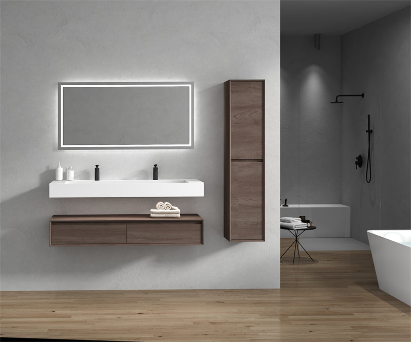 Alysa 24"-84" Floating Vanity with Reinforced Acrylic Sink
