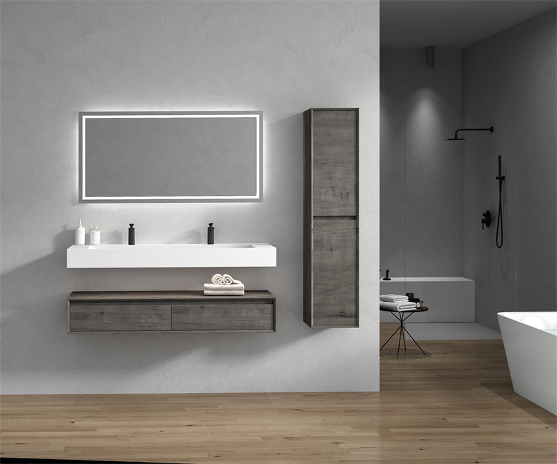 Alysa 24"-84" Floating Vanity with Reinforced Acrylic Sink