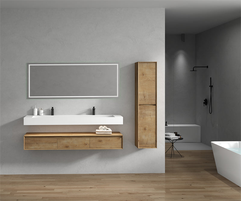 Alysa 24"-84" Floating Vanity with Reinforced Acrylic Sink