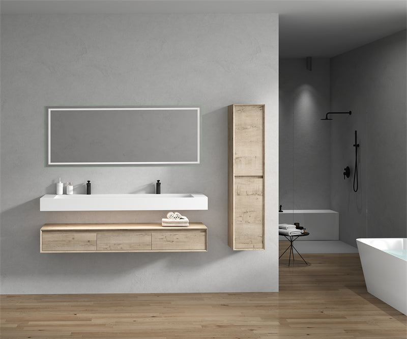 Alysa 24"-84" Floating Vanity with Reinforced Acrylic Sink