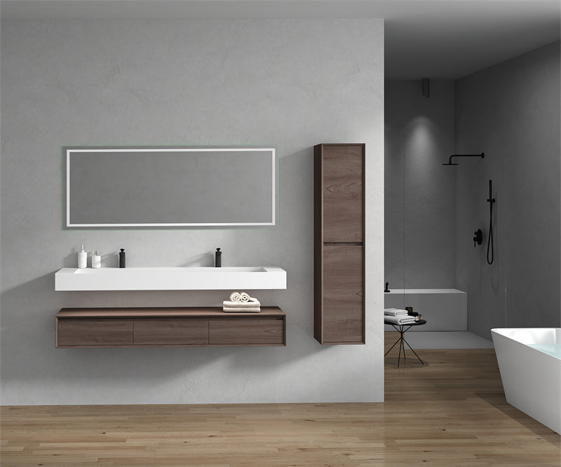 Alysa 24"-84" Floating Vanity with Reinforced Acrylic Sink