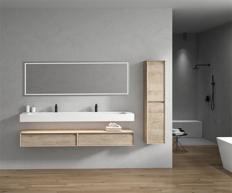 Alysa 24"-84" Floating Vanity with Reinforced Acrylic Sink