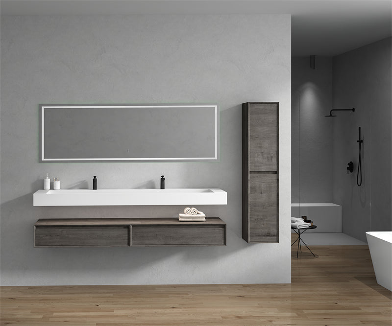 Alysa 24"-84" Floating Vanity with Reinforced Acrylic Sink (image 5)