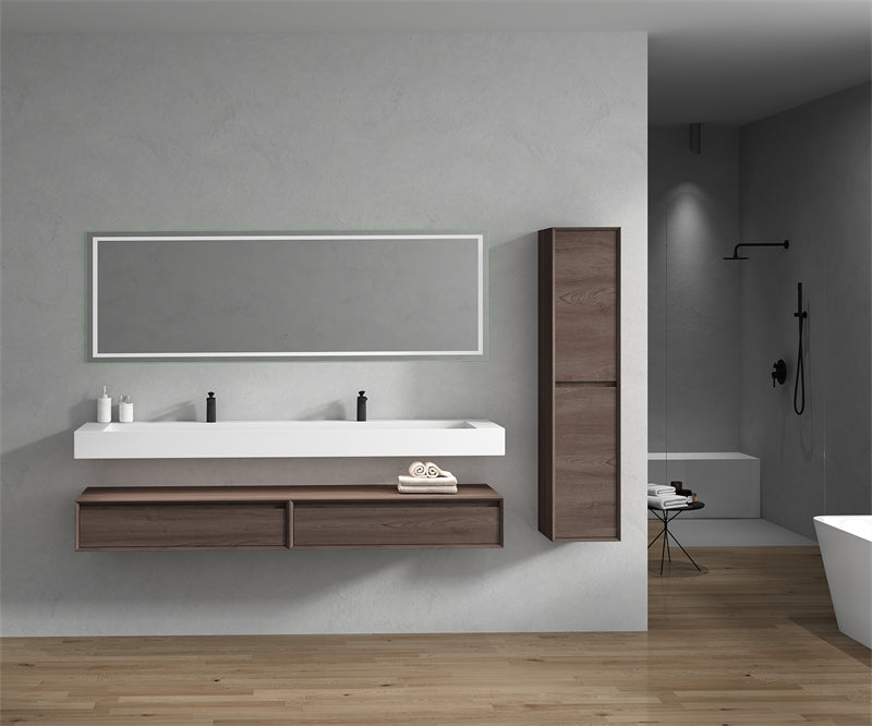 Alysa 24"-84" Floating Vanity with Reinforced Acrylic Sink