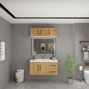 Victoria 42" Solid Wood Floating Bathroom Vanity in Oak | Better Vanity Solid Wood Floating Vanities