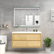 Saggia 48" Floating Vanity with Sink Set in Light Oak