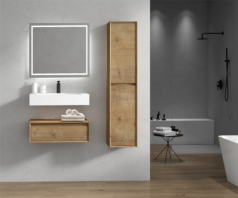 Alysa 24"-84" Floating Vanity with Reinforced Acrylic Sink