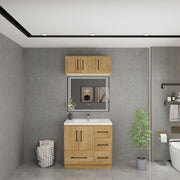 Victoria 36" Solid Wood Freestanding Bathroom Vanity in Oak | Better Vanity Solid Wood Floating Vanities