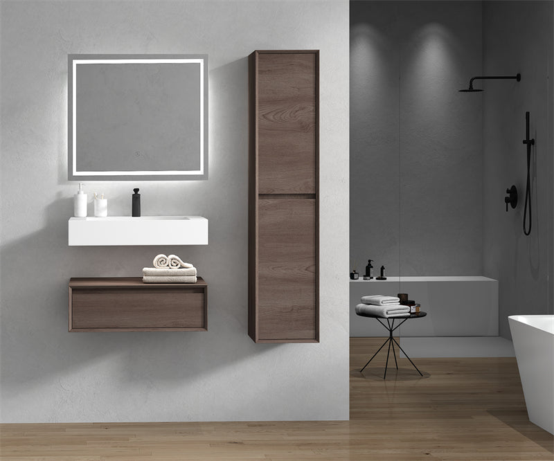 Alysa 24"-84" Floating Vanity with Reinforced Acrylic Sink