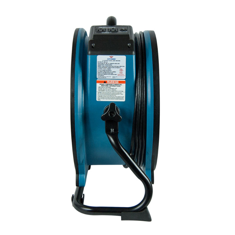 18 x 47atr axial air mover fan left side view.