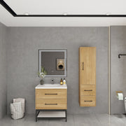Victoria 30" Solid Wood Floating Open Shelf Bathroom Vanity in Oak | Better Vanity Solid Wood Floating Vanities