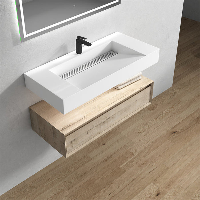 Alysa 24"-84" Floating Vanity with Reinforced Acrylic Sink