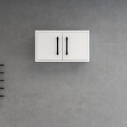 Victoria 24" Solid Wood Overhead Bathroom Vanity Linen Cabinet in Gloss White by Better Vanity