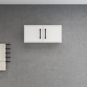 Victoria 30" Solid Wood Overhead Bathroom Vanity Linen Cabinet in Gloss White by Better Vanity