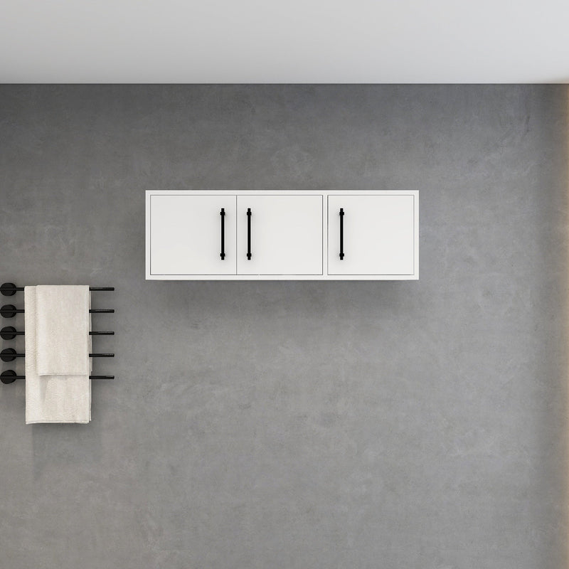 Victoria 42" Solid Wood Overhead Bathroom Vanity Linen Cabinet in Gloss White by Better Vanity
