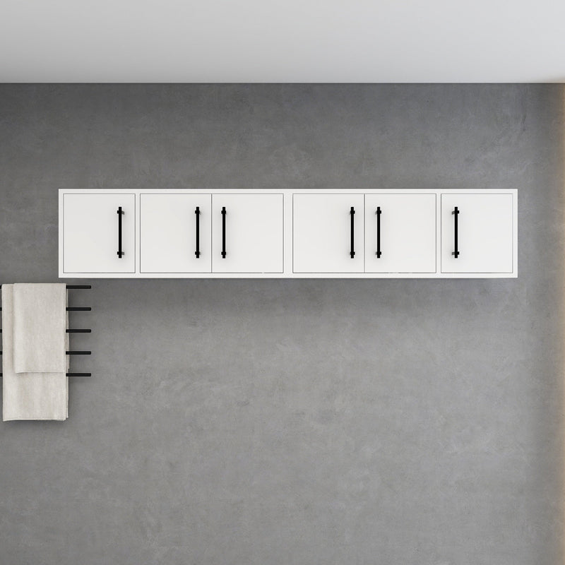 Victoria 72" Solid Wood Overhead Bathroom Vanity Linen Cabinet in Gloss White by Better Vanity