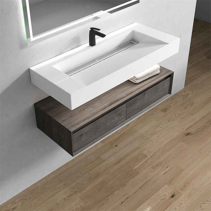 Alysa 24"-84" Floating Vanity with Reinforced Acrylic Sink