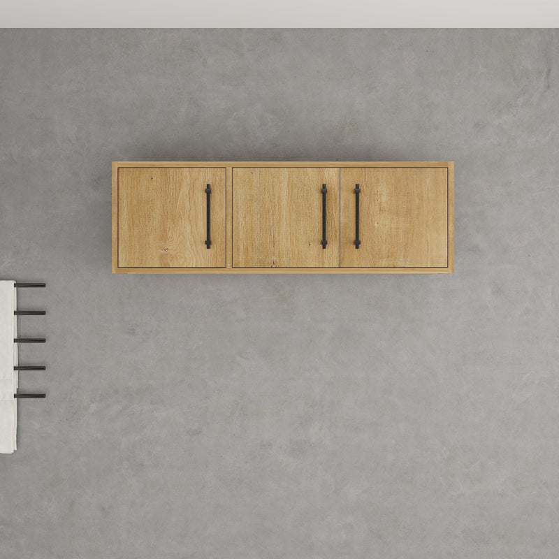 Victoria 42" Solid Wood Overhead Bathroom Vanity Linen Cabinet in Oak by Better Vanity