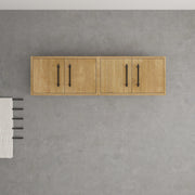 Victoria 48" Solid Wood Overhead Bathroom Vanity Linen Cabinet in Oak by Better Vanity