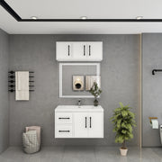 Victoria 36" Solid Wood Floating Bathroom Vanity in Gloss White | Better Vanity Solid Wood Floating Vanities